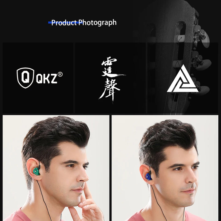 Original QKZ AK6 In Ear Earphone 6 Dynamic Driver Unit Headphone With Mic Stereo Sports HIFI Subwoofer Headset Monitor Earbuds